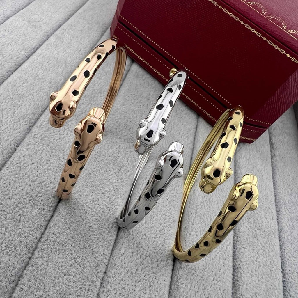 [Lumi Jewelery]PANTHERE DOUBLE HEADED OPEN BRACELET