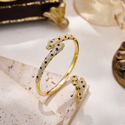 [Lumi Jewelery]PANTHERE DOUBLE HEADED FULL DIAMOND  RING