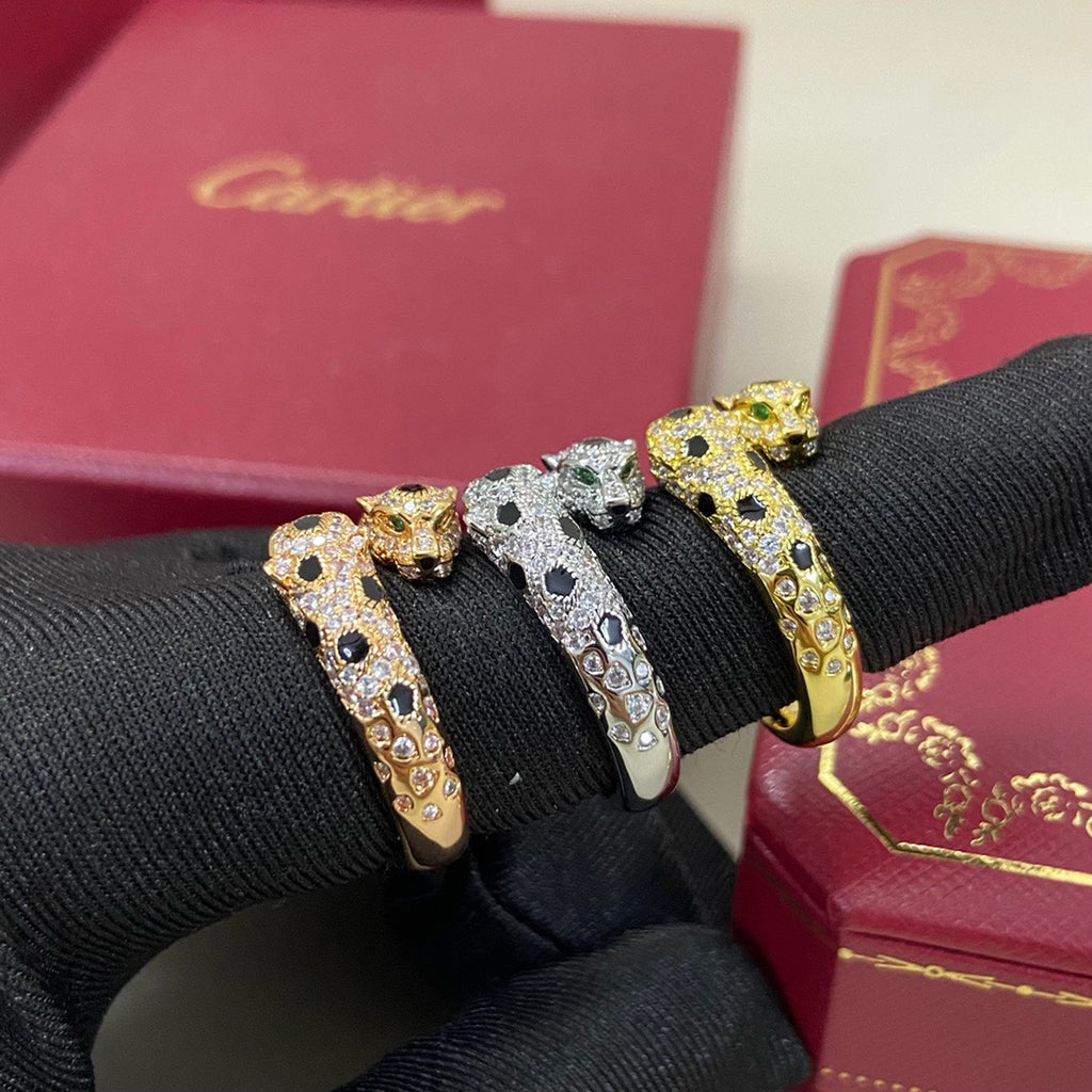 [Lumi Jewelery]PANTHERE DOUBLE HEADED FULL DIAMOND  RING