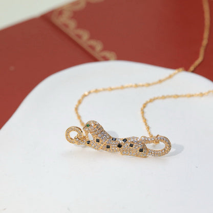 [Lumi Jewelery]PANTHERE PAVED DIAMOND NECKLACE