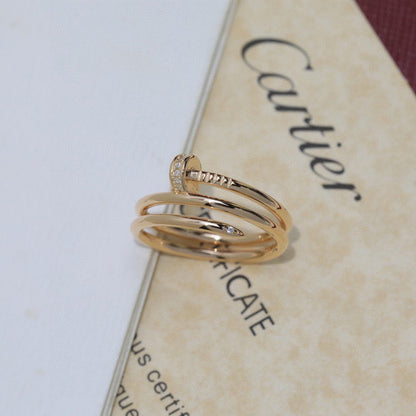 [Lumi Jewelery]JUSTE RING 4.8MM HALF DIAMOND
