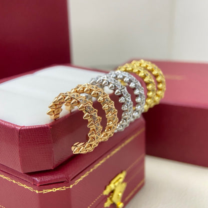 [Lumi Jewelery]CLASH 6.4MM FULL DIAMOND SMALL EARRINGS