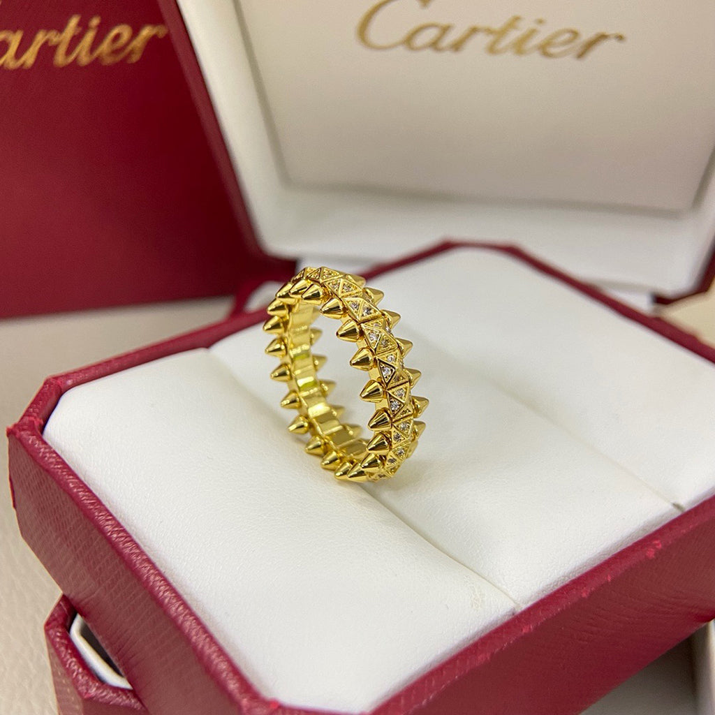 [Lumi Jewelery]CLASH 6.4MM SMALL FULL DIAMOND RING