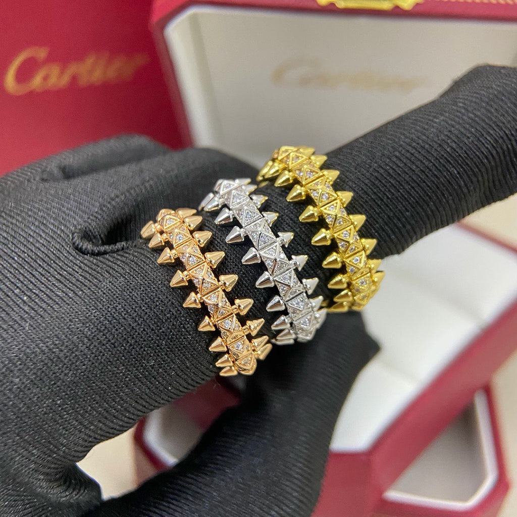 [Lumi Jewelery]CLASH 6.4MM SMALL FULL DIAMOND RING