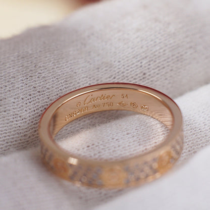 [Lumi Jewelery]LOVE RING 4.0MM DIAMOND PAVED