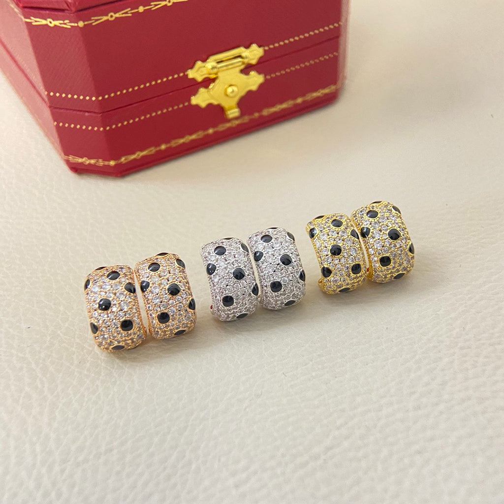 [Lumi Jewelery]PANTHERE MINI FULL DIAMOND EARRINGS