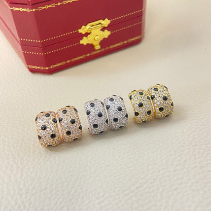 [Lumi Jewelery]PANTHERE MINI FULL DIAMOND EARRINGS