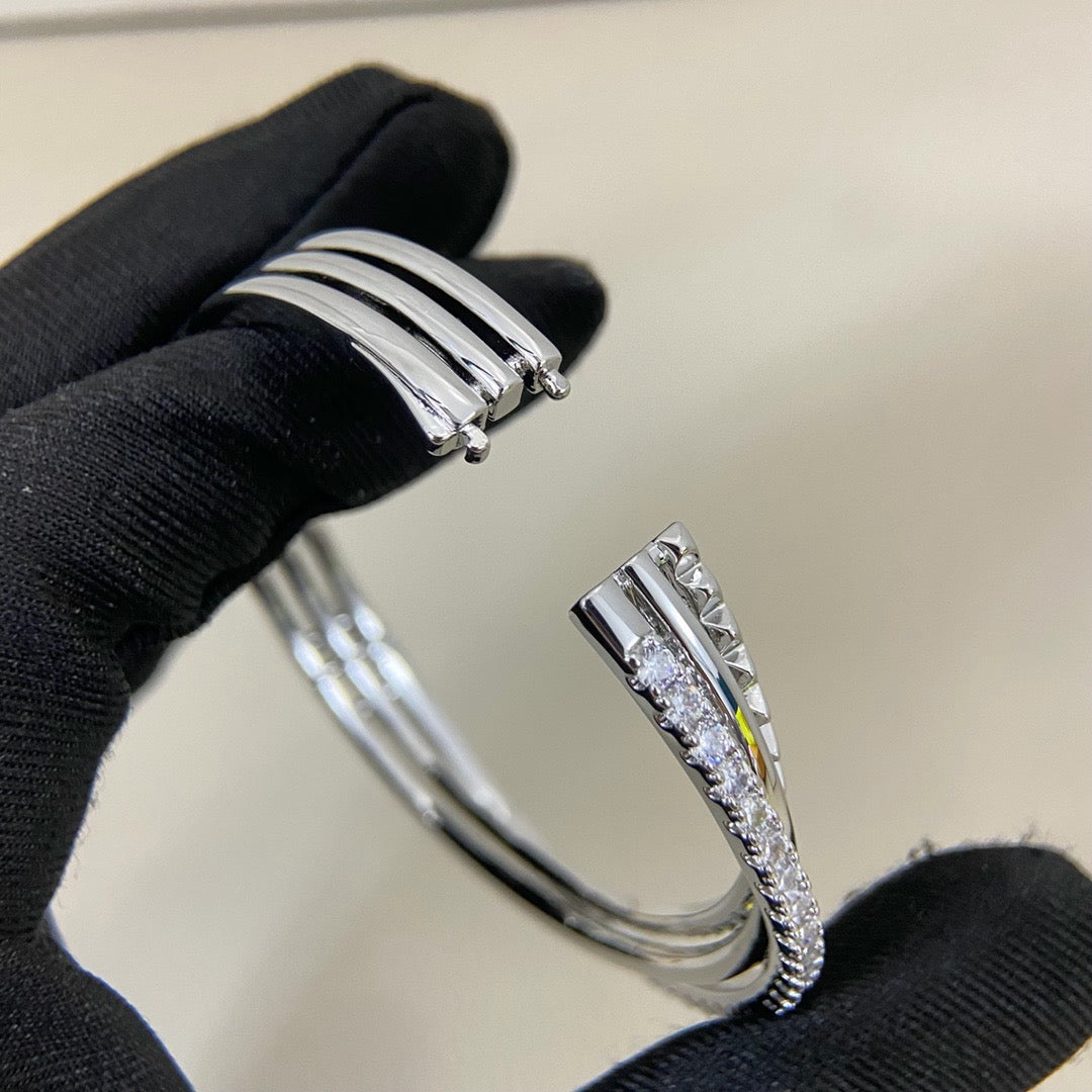 [Lumi Jewelery]ETINCELLE HALF-PAVED DIAMOND BRACELET