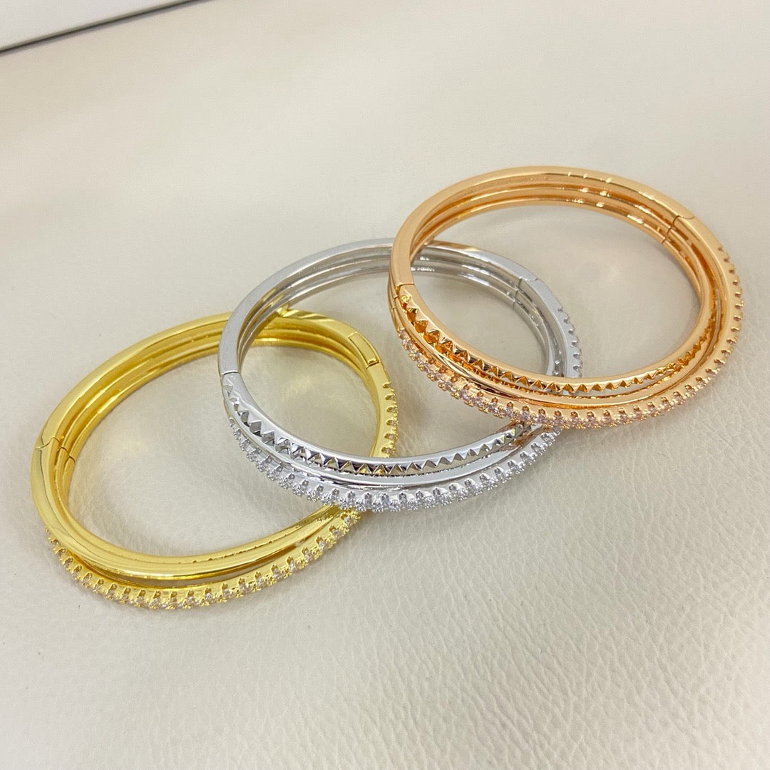 [Lumi Jewelery]ETINCELLE HALF-PAVED DIAMOND BRACELET