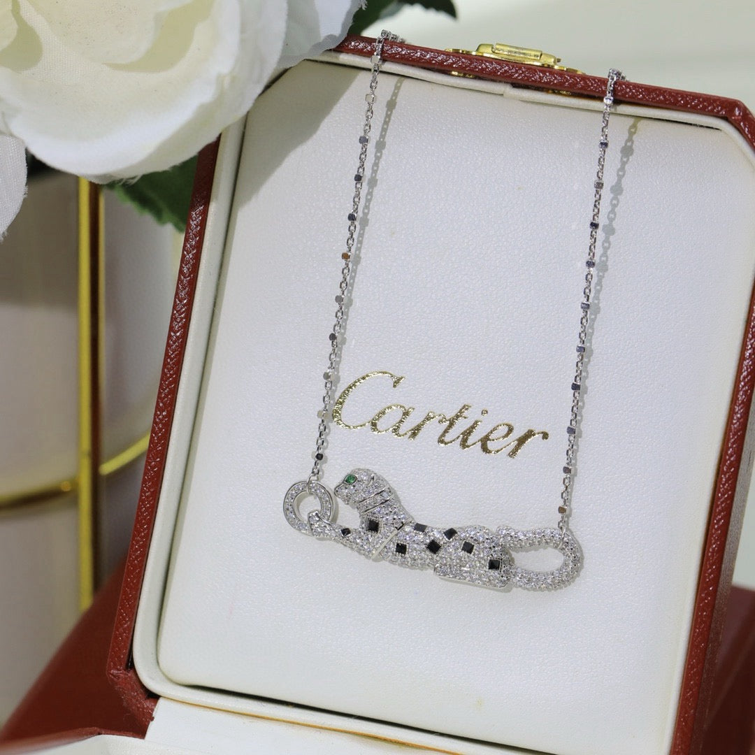 [Lumi Jewelery]PANTHERE PAVED DIAMOND NECKLACE
