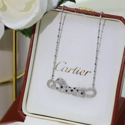 [Lumi Jewelery]PANTHERE PAVED DIAMOND NECKLACE