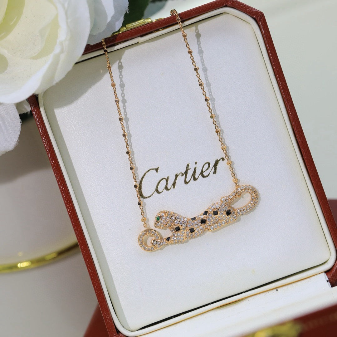 [Lumi Jewelery]PANTHERE PAVED DIAMOND NECKLACE