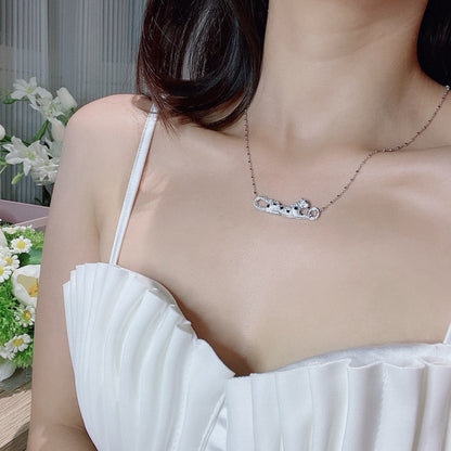 [Lumi Jewelery]PANTHERE PAVED DIAMOND NECKLACE