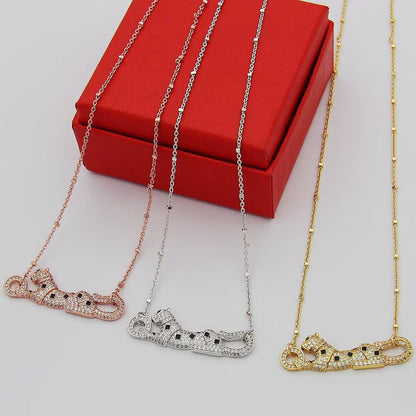 [Lumi Jewelery]PANTHERE PAVED DIAMOND NECKLACE