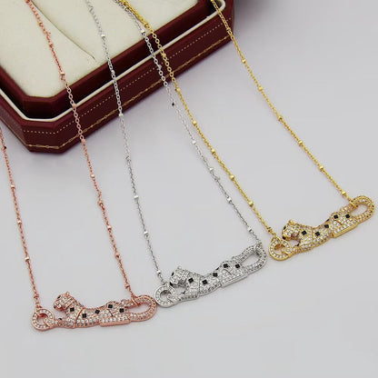 [Lumi Jewelery]PANTHERE PAVED DIAMOND NECKLACE