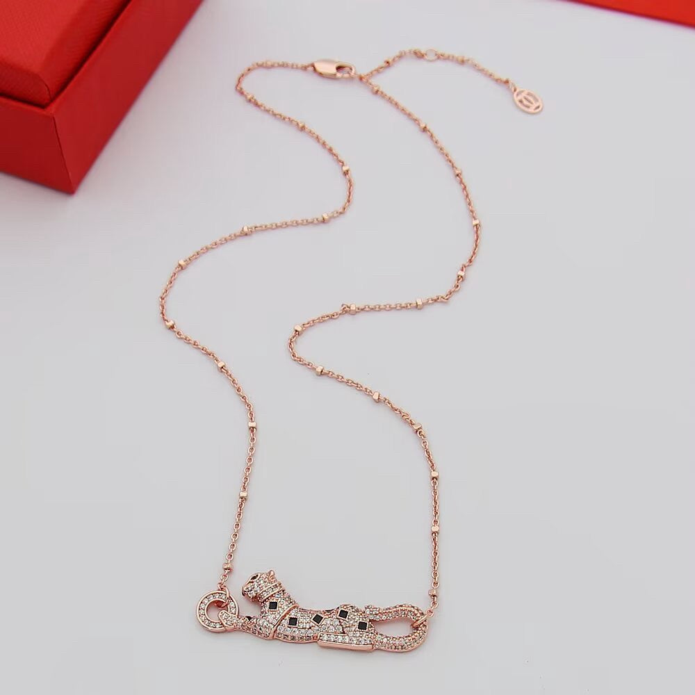 [Lumi Jewelery]PANTHERE PAVED DIAMOND NECKLACE