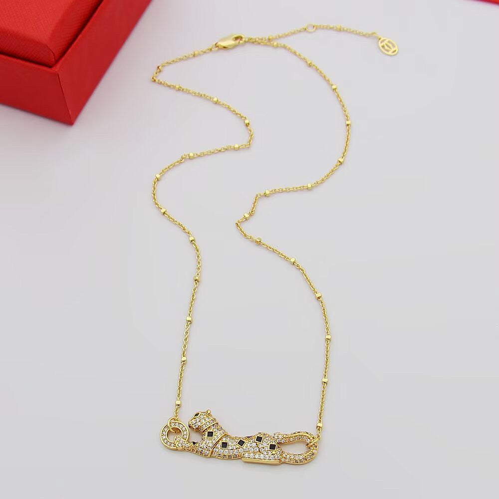 [Lumi Jewelery]PANTHERE PAVED DIAMOND NECKLACE