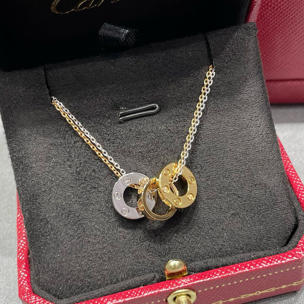 [Lumi Jewelery]LOVE 6 DIAMOND PENDANT NECKLACE