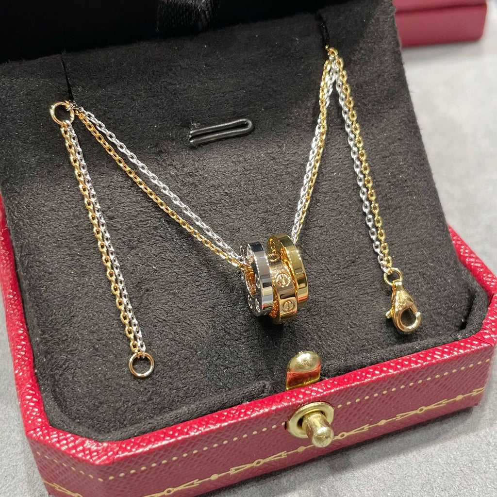 [Lumi Jewelery]LOVE 6 DIAMOND PENDANT NECKLACE