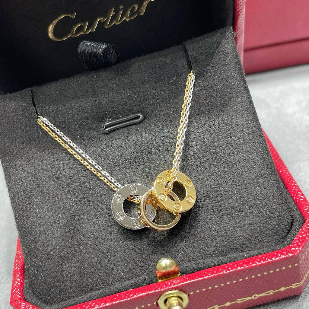 [Lumi Jewelery]LOVE 6 DIAMOND PENDANT NECKLACE