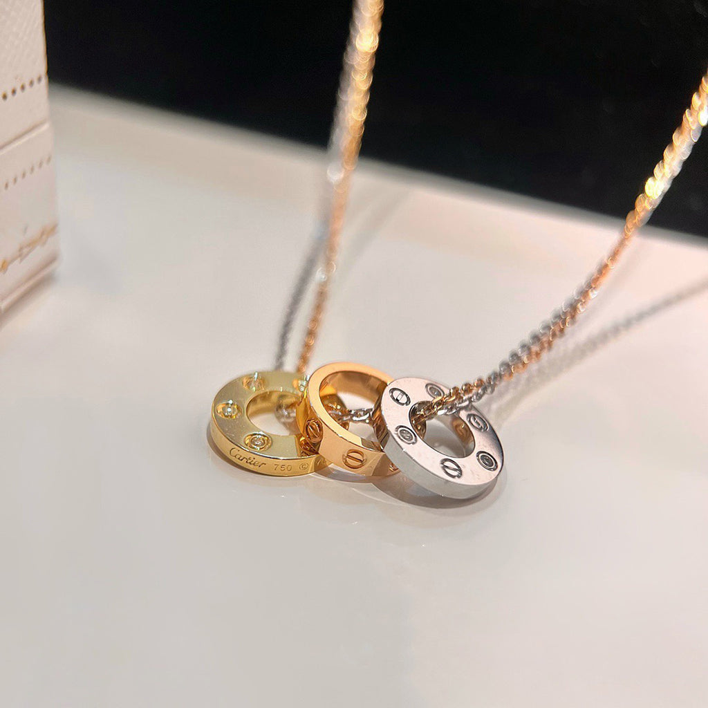 [Lumi Jewelery]LOVE 6 DIAMOND PENDANT NECKLACE