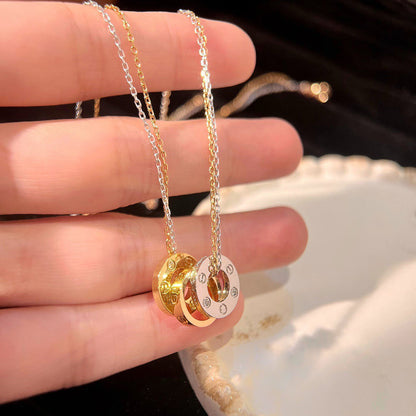 [Lumi Jewelery]LOVE 6 DIAMOND PENDANT NECKLACE