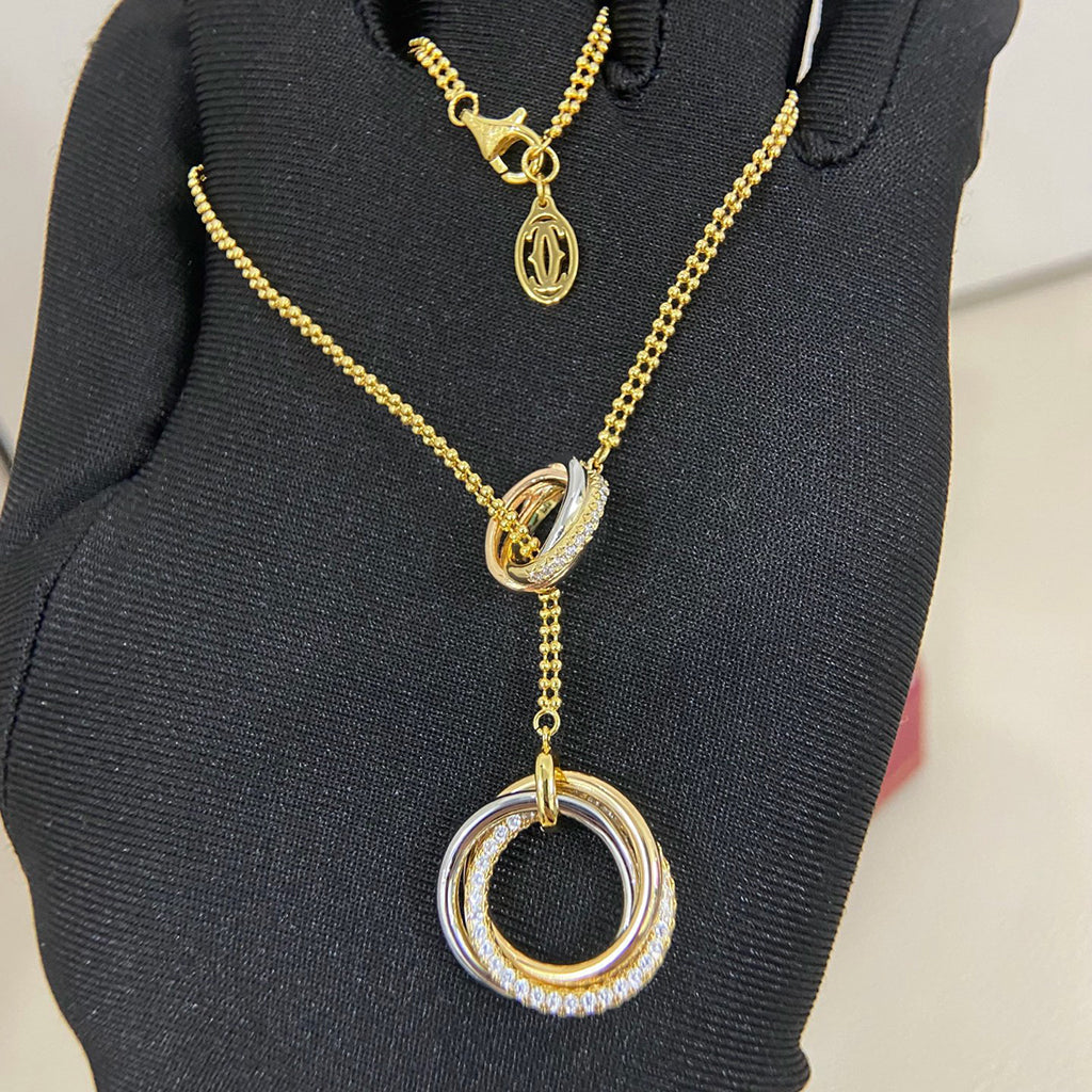 [Lumi Jewelery]TRINITY DIAMONDS NECKLACE