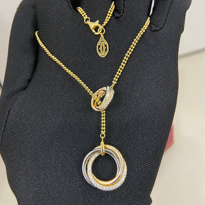 [Lumi Jewelery]TRINITY DIAMONDS NECKLACE
