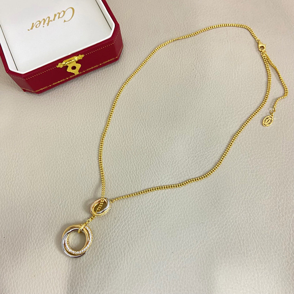[Lumi Jewelery]TRINITY DIAMONDS NECKLACE