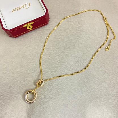 [Lumi Jewelery]TRINITY DIAMONDS NECKLACE