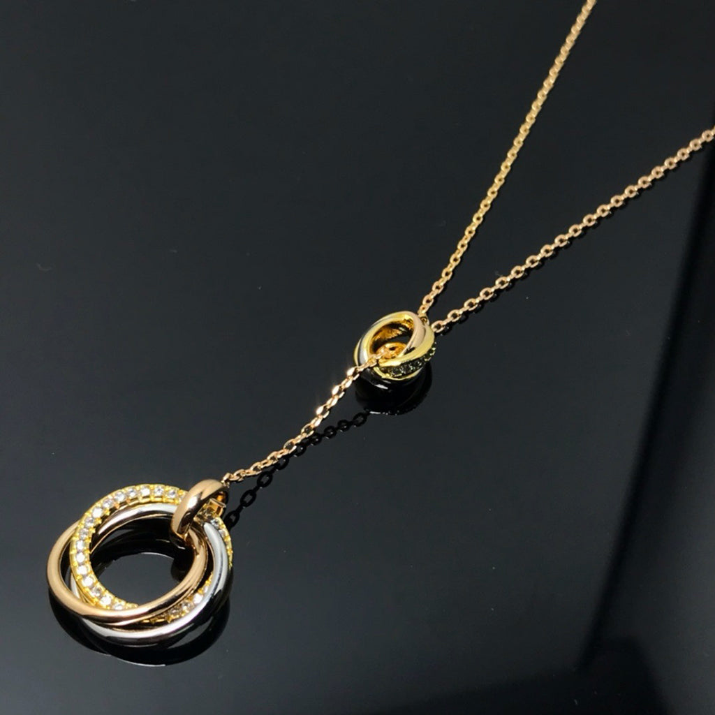 [Lumi Jewelery]TRINITY DIAMONDS NECKLACE