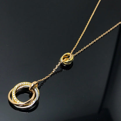 [Lumi Jewelery]TRINITY DIAMONDS NECKLACE