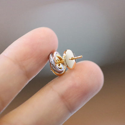 [Lumi Jewelery]TRINITY STUD DIAMOND EARRINGS