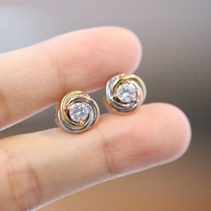 [Lumi Jewelery]TRINITY STUD DIAMOND EARRINGS