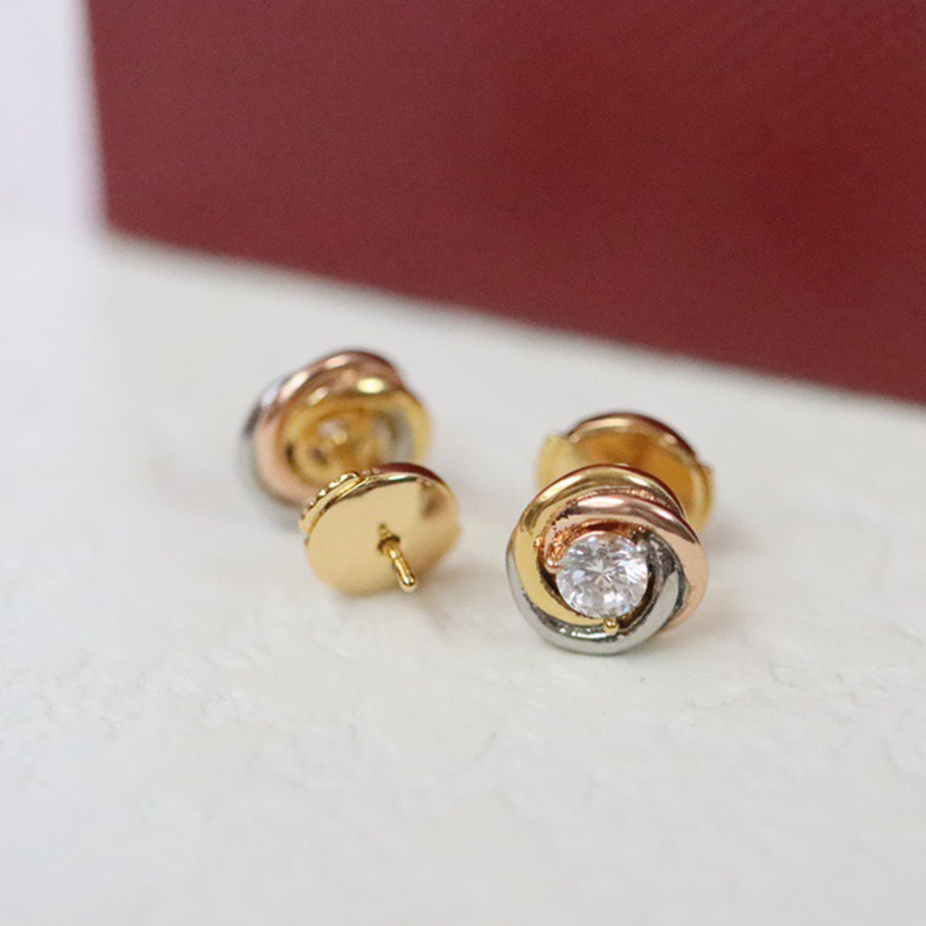 [Lumi Jewelery]TRINITY STUD DIAMOND EARRINGS