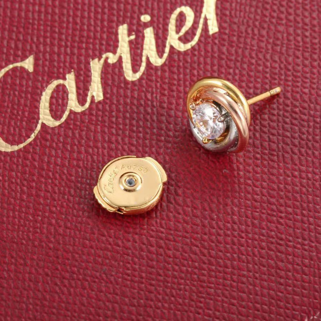 [Lumi Jewelery]TRINITY STUD DIAMOND EARRINGS