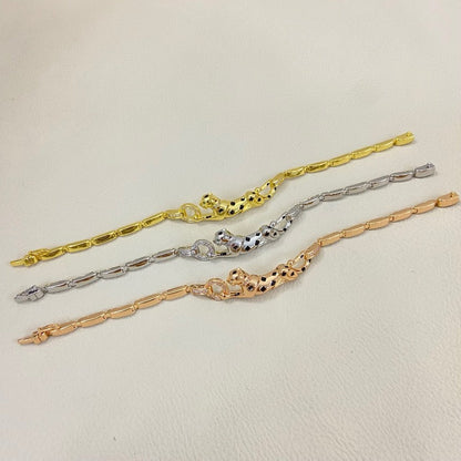 [Lumi Jewelery]PANTHERE HALF DIAMOND ON CHAIN BRACELET