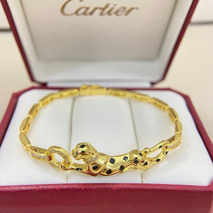 [Lumi Jewelery]PANTHERE HALF DIAMOND ON CHAIN BRACELET