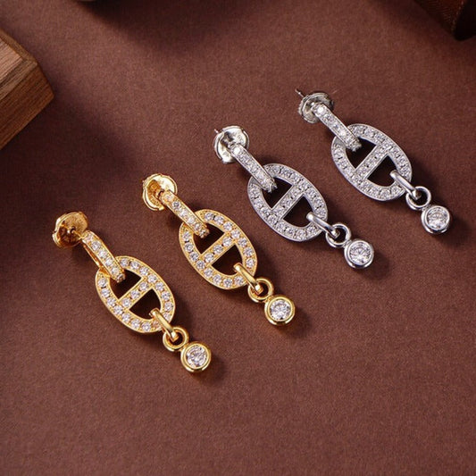 [Lumi Jewels]HM CHAINE DIAMOND EARRINGS