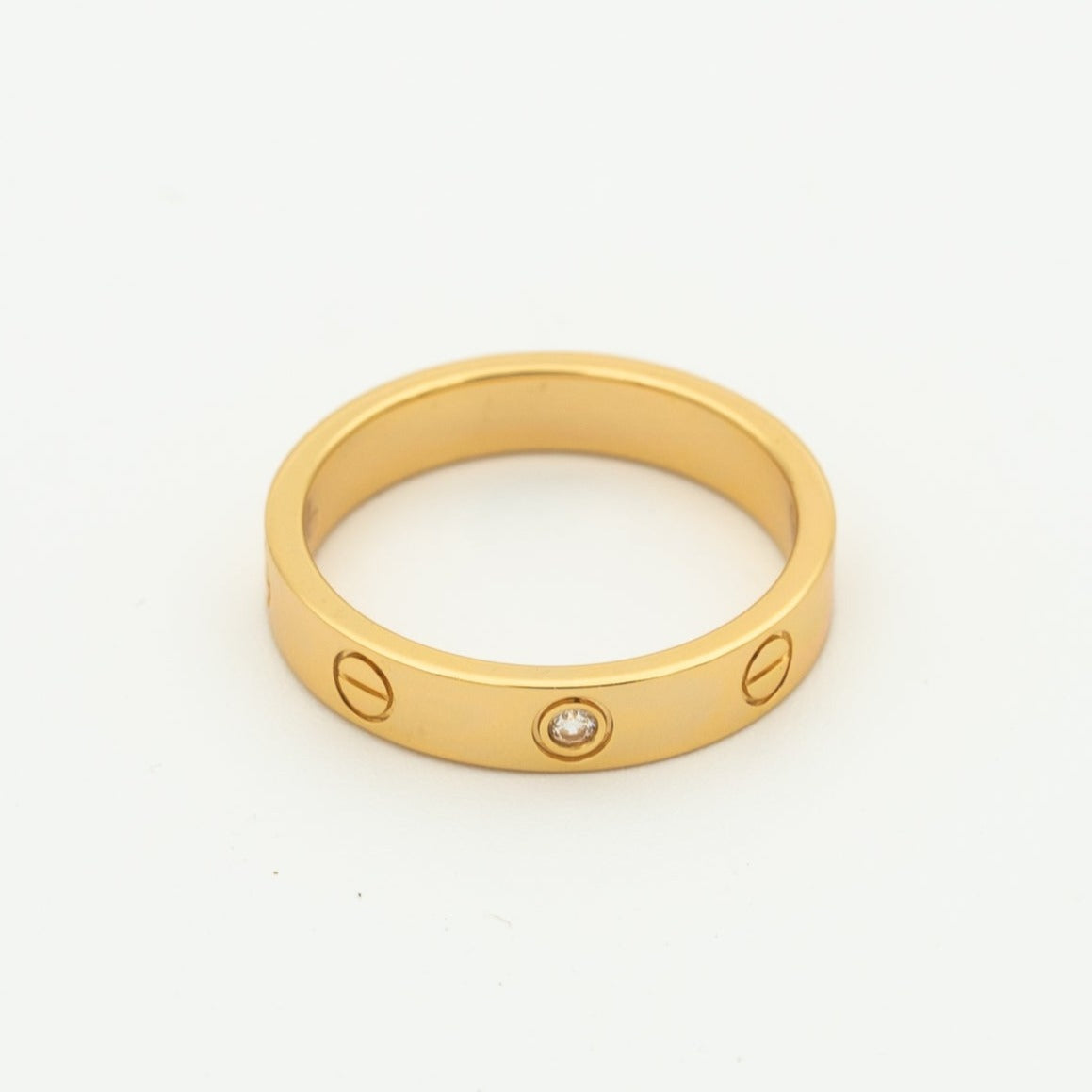 [Lumi Jewels]BAGUE LOVE 4MM 1 DIAMANT OR ROSE