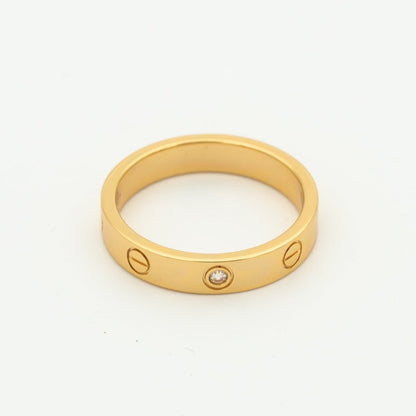[Lumi Jewels]BAGUE LOVE 4MM 1 DIAMANT OR ROSE