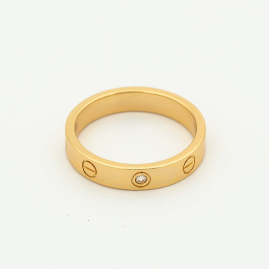 [Lumi Jewels]LOVE RING 4MM 1 DIAMOND PINK GOLD