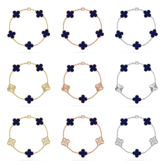 [Lumi Jewels] CLOVER 5 MOTIF PULSAR STONE BRACELET COLLECTION