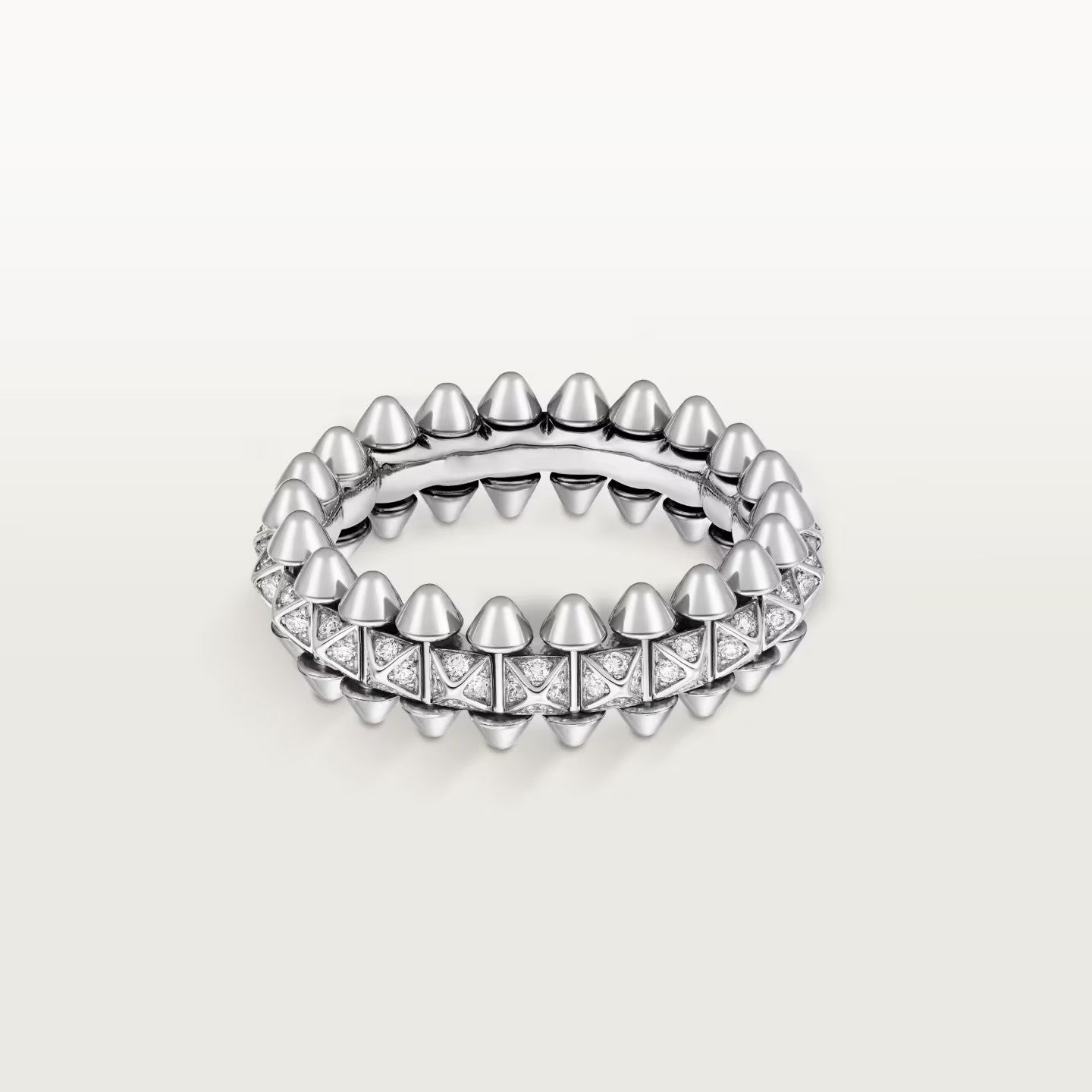 [Lumi Jewelery]CLASH 6.4MM SMALL FULL DIAMOND RING