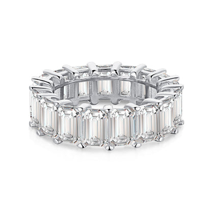 [Lumi Jewels]0.75 Carat Elegant Emerald Cut Tennis Ring