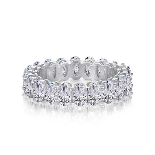 [Lumi Jewels]Ornate Oval Cut Tennis Ring