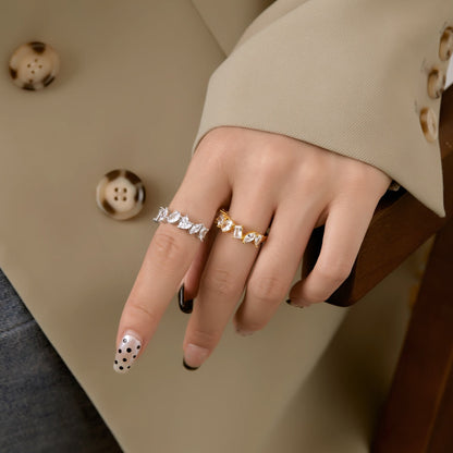 [Lumi Jewels]Delicate Multi Cut Ring