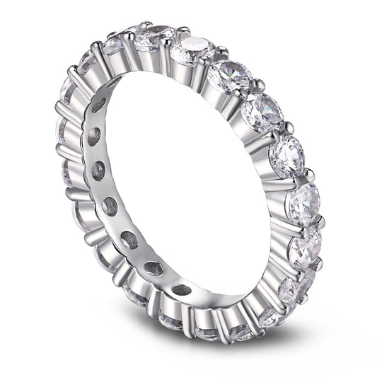 [Lumi Jewels]Sparkling Round Cut Tennis Ring