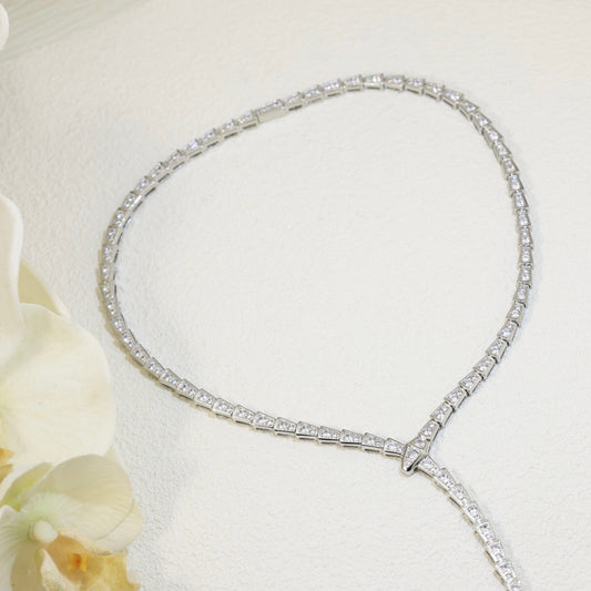 [Lumi Jewels]COLLIER SERPENTIN ARGENT DIAMANT
