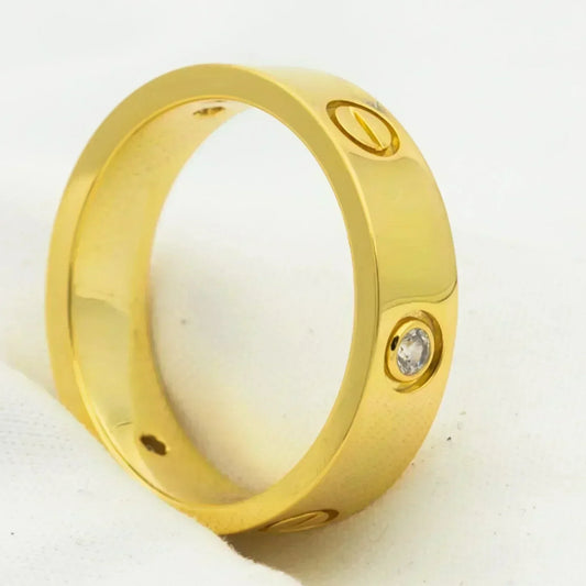 [Lumi Jewels]LOVE RING 5.5MM 3 DIAMONDS GOLD